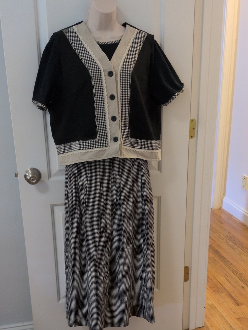Vintage Susan Bristol Gingham Skirt Set